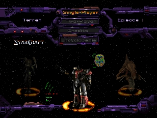 Starcraft 64 title screen for Nintendo 64